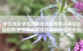 炉石传说酒馆战棋混搭流阵容详解及站位心得(炉石传说酒馆战棋全自动欧米茄)