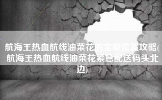 航海王热血航线油菜花的宝藏位置攻略(航海王热血航线油菜花紧急配送码头北边)