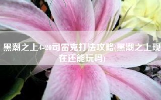 黑潮之上4-20司雷克打法攻略(黑潮之上现在还能玩吗)