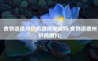 食物语德州扒鸡值得突破吗(食物语德州扒鸡图片)