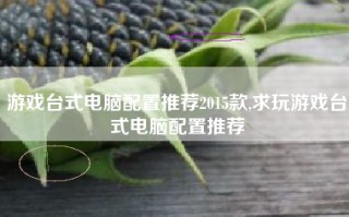 游戏台式电脑配置推荐2015款,求玩游戏台式电脑配置推荐