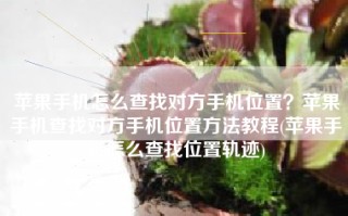 苹果手机怎么查找对方手机位置？苹果手机查找对方手机位置方法教程(苹果手机怎么查找位置轨迹)