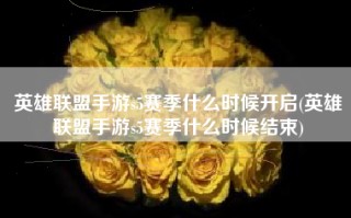 英雄联盟手游s5赛季什么时候开启(英雄联盟手游s5赛季什么时候结束)