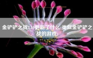金铲铲之战2.10更新了什么(类似金铲铲之战的游戏)