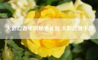 火影忍者手游秘卷礼包,火影忍者手游