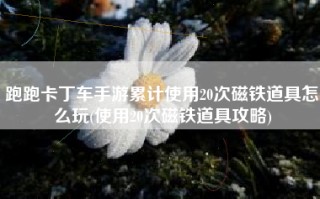 跑跑卡丁车手游累计使用20次磁铁道具怎么玩(使用20次磁铁道具攻略)