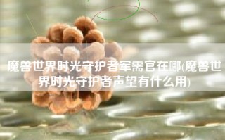 魔兽世界时光守护者军需官在哪(魔兽世界时光守护者声望有什么用)