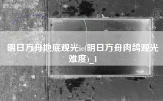明日方舟地底观光ic(明日方舟肉鸽观光难度)_1