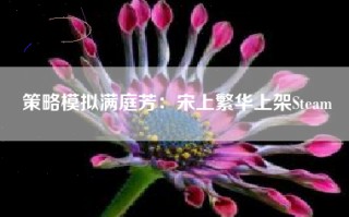 策略模拟满庭芳：宋上繁华上架Steam