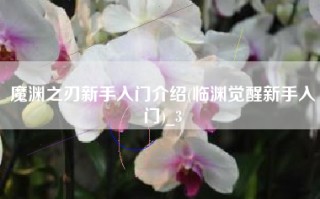 魔渊之刃新手入门介绍(临渊觉醒新手入门)_3