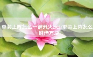 重装上阵怎么一键开火2021(重装上阵怎么一键造方块)