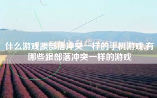 什么游戏跟部落冲突一样的手机游戏,有哪些跟部落冲突一样的游戏