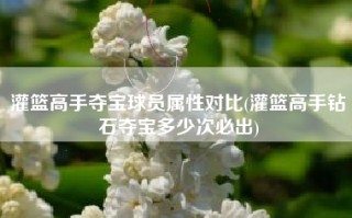 灌篮高手夺宝球员属性对比(灌篮高手钻石夺宝多少次必出)