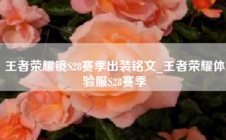 王者荣耀镜S28赛季出装铭文_王者荣耀体验服S28赛季
