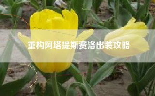 重构阿塔提斯费洛出装攻略