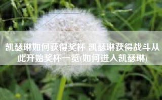 凯瑟琳如何获得奖杯 凯瑟琳获得战斗从此开始奖杯一览(如何进入凯瑟琳)
