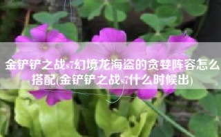金铲铲之战s7幻境龙海盗的贪婪阵容怎么搭配(金铲铲之战s7什么时候出)