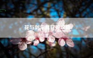 花与剑伞具获得攻略