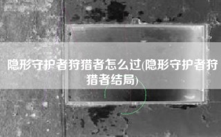 隐形守护者狩猎者怎么过(隐形守护者狩猎者结局)