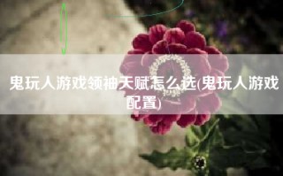 鬼玩人游戏领袖天赋怎么选(鬼玩人游戏配置)