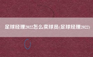 足球经理2022怎么卖球员(足球经理2022)