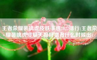 王者荣耀裴擒虎皮肤手感2022排行(王者荣耀裴擒虎皮肤天狼狩猎者什么时候出)