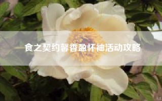食之契约馨香盈怀袖活动攻略