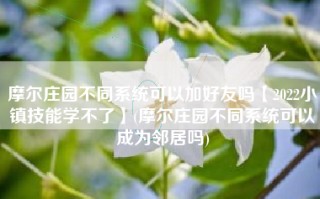 摩尔庄园不同系统可以加好友吗【2022小镇技能学不了】(摩尔庄园不同系统可以成为邻居吗)