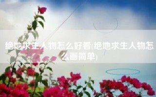 绝地求生人物怎么好看(绝地求生人物怎么画简单)