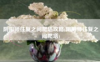 阴阳师往复之间爬塔攻略(阴阳师往复之间爬塔)
