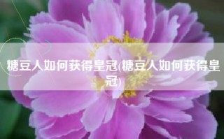 糖豆人如何获得皇冠(糖豆人如何获得皇冠)
