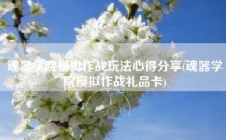 魂器学院模拟作战玩法心得分享(魂器学院模拟作战礼品卡)