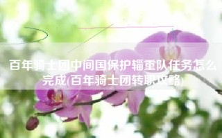 百年骑士团中间国保护辎重队任务怎么完成(百年骑士团转职攻略)