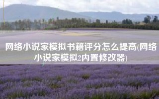网络小说家模拟书籍评分怎么提高(网络小说家模拟2内置修改器)