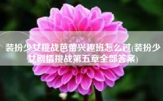 装扮少女挑战芭蕾兴趣班怎么过(装扮少女剧情挑战第五章全部答案)