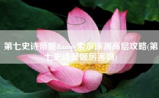 第七史诗蒂姬&索尔深渊高层攻略(第七史诗蒂姬厉害吗)