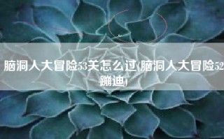 脑洞人大冒险53关怎么过(脑洞人大冒险52蹦迪)