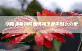 阴阳师手游两面佛和鬼使黑对比分析