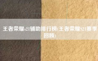 王者荣耀s21辅助排行榜(王者荣耀S21赛季回顾)
