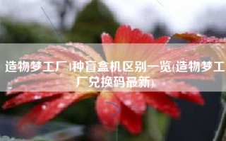 造物梦工厂4种盲盒机区别一览(造物梦工厂兑换码最新)