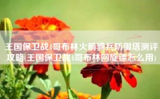 王国保卫战4哥布林火箭骑兵防御塔测评攻略(王国保卫战4哥布林回旋镖怎么用)