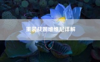 重装战姬维维尼详解