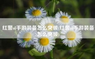 红警ol手游装备怎么突破(红警ol手游装备怎么突破)