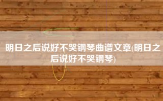明日之后说好不哭钢琴曲谱文章(明日之后说好不哭钢琴)