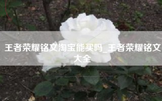 王者荣耀铭文淘宝能买吗_王者荣耀铭文大全