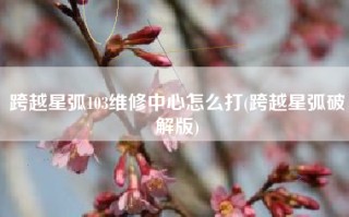 跨越星弧103维修中心怎么打(跨越星弧破解版)