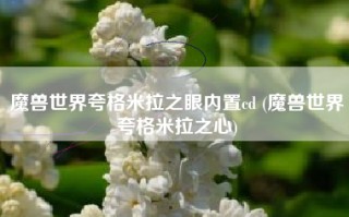 魔兽世界夸格米拉之眼内置cd (魔兽世界夸格米拉之心)