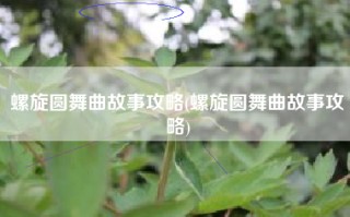 螺旋圆舞曲故事攻略(螺旋圆舞曲故事攻略)