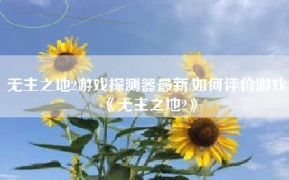 无主之地2游戏探测器最新,如何评价游戏《无主之地2》