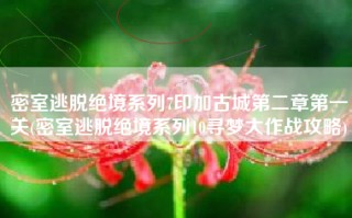 密室逃脱绝境系列7印加古城第二章第一关(密室逃脱绝境系列10寻梦大作战攻略)